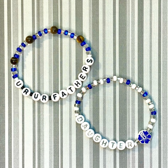 Disney Princess Inspired Bracelets U R Ur Fathers Daughter Beaded Stretch - Picture 2 of 2